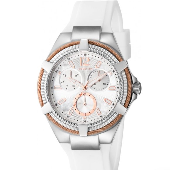 Invicta Bolt Lady (Model 38203 ) Ladies Watch Quartz- White - Picture 1 of 8